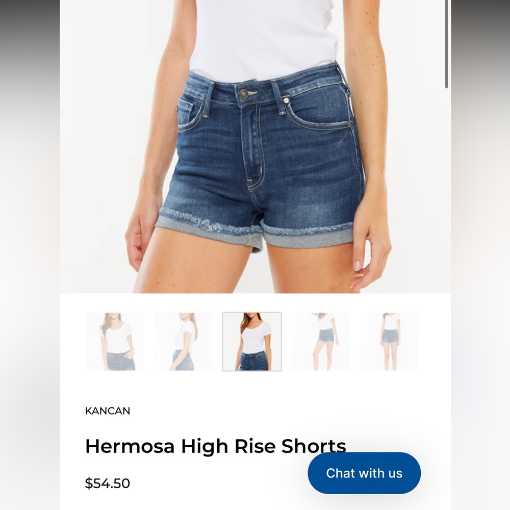 Kancan Hermosa high rise denim shorts